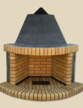 Fireplace with firebricks corner