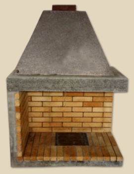 Fireplace with firebricks side corner