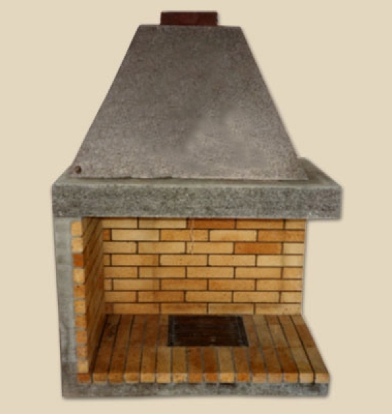 Fireplace with firebricks side corner